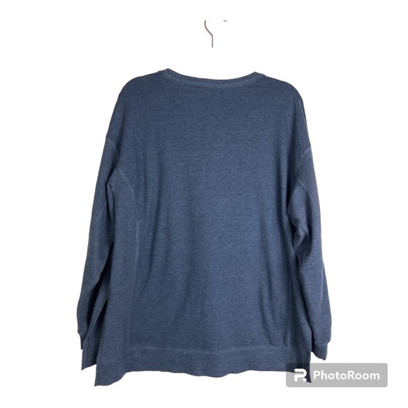 Wildfox "Social" Sweatshirt Blue Super Soft Sz L - Picture 2 of 11